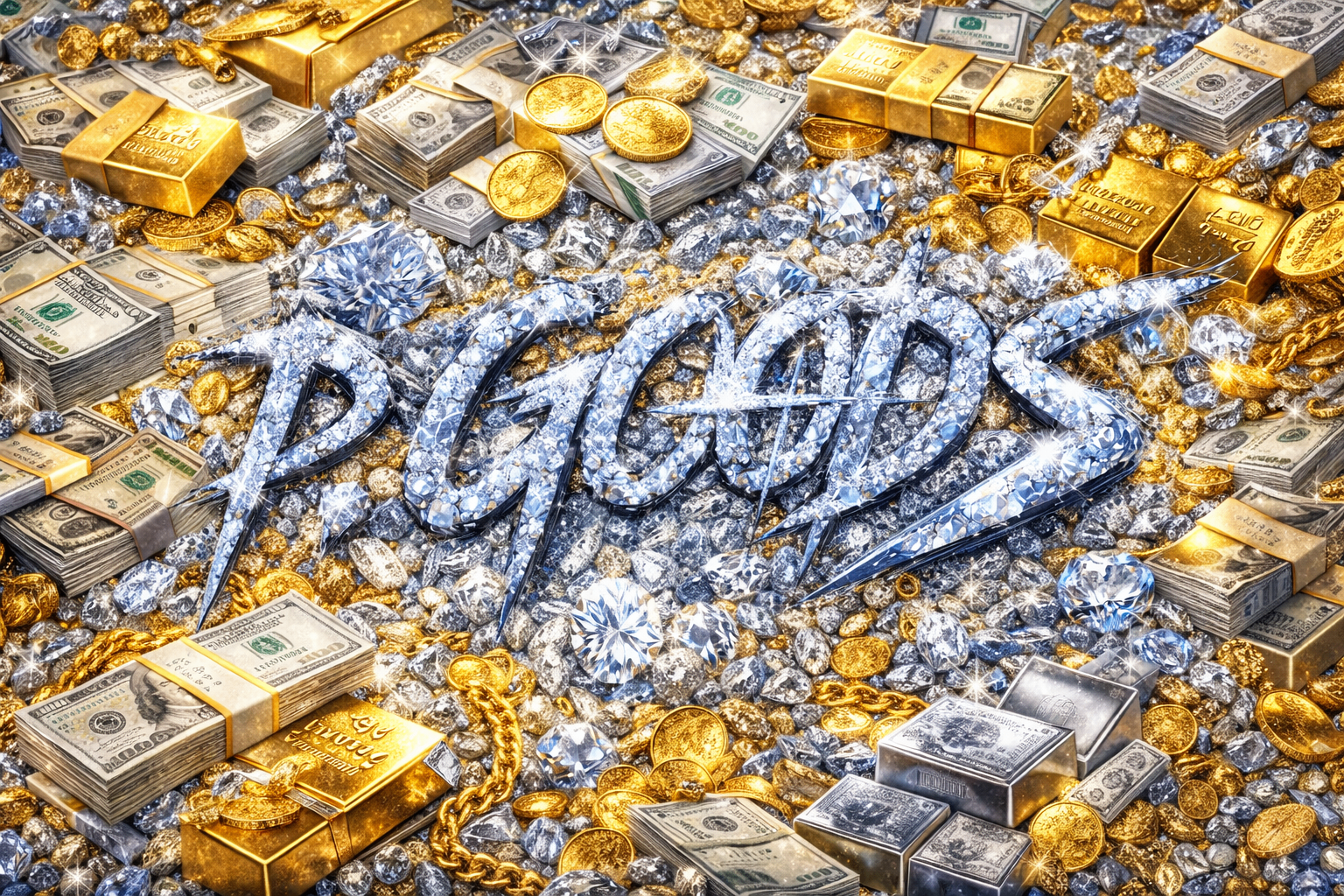 P. Goods diamond and gold logo